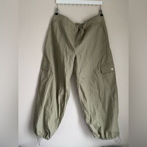 DKNY Sport parachute pants Cargo Bungee-Hem Pants size XL